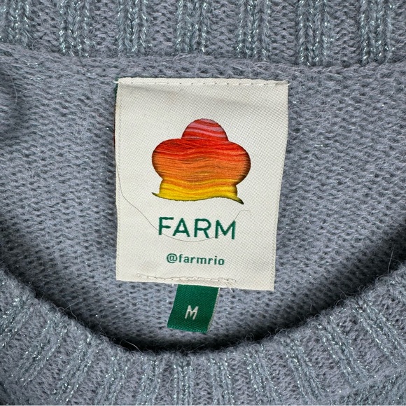 FARM RIO METALLIC RUFFLE SWEATER SIZE M - Picture 7 of 15